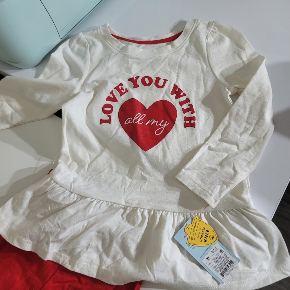 Cat & Jack Love you with all my heart size 3T